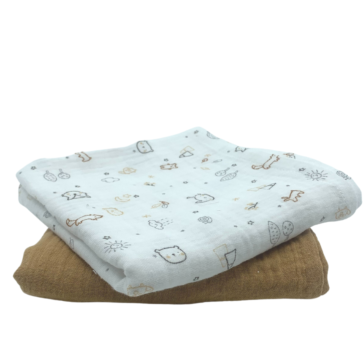 Set of 2 diapers - camel animal pattern