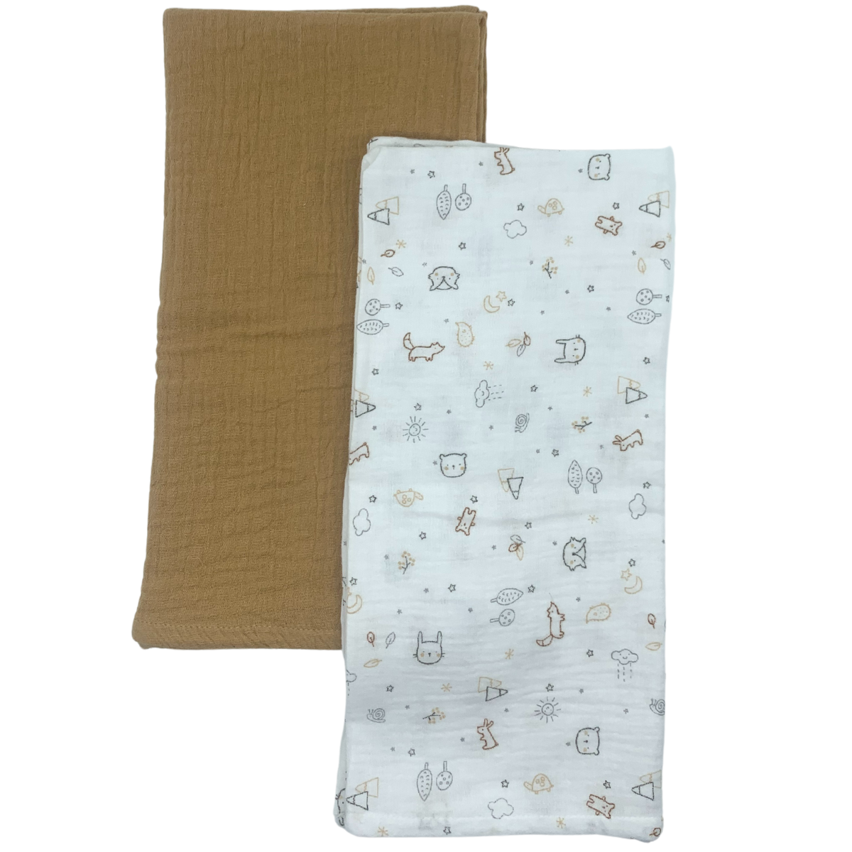 Set of 2 diapers - camel animal pattern