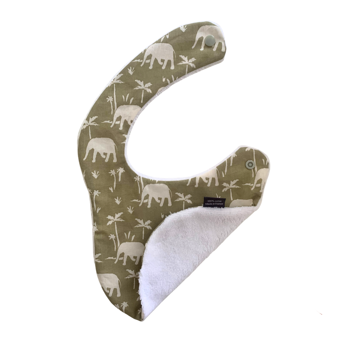 Lot bavoir nourrisson & lingettes - Eléphants